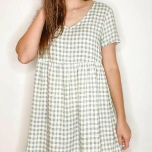 Forever 21 Green Gingham Dress